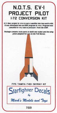  Starfighter Decals  1/72 NOTSNIK Launch Vehicle OUT OF STOCK IN US, HIGHER PRICED SOURCED IN EUROPE SFAR7221