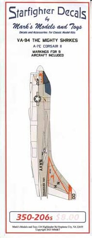 A-7E Corsair II VA-94 Mighty Shrikes 1980s #SFD350206S