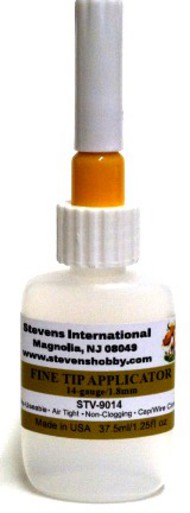  Stevens  NoScale Needlepoint Bottle, Stainless Steel Applicator 14 Gauge, 1.8mm STV9014