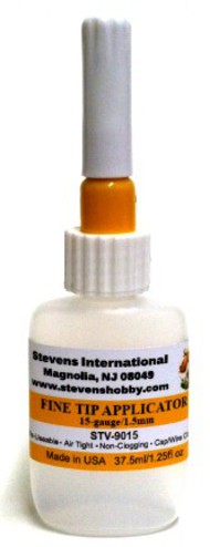  Stevens  NoScale Needlepoint Bottle, Stainless Steel Applicator 15 Gauge, 1.5mm STV9015