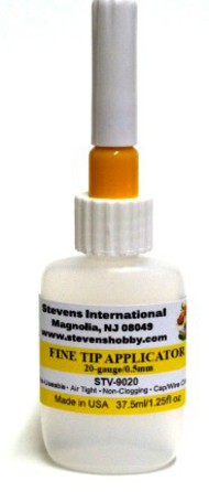  Stevens  NoScale Needlepoint Bottle, Stainless Steel Applicator 20 Gauge, 0.5mm STV9020