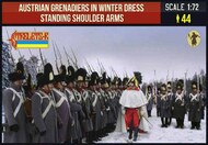  Strelets Models  1/72 Austrian Grenadiers in Winter Dress Standing Shoulder Arms Napoleonic STL20672