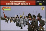 Strelets Models  1/72 Austrian Grenadiers in Winter Dress on the March 1 Napoleonic STL20972