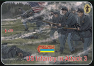 Union Infantry in Attack 3 Gettisburg (ACW) #STL72179