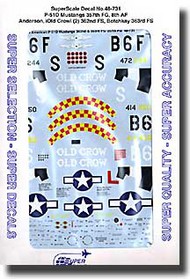  Super Scale Decals  1/48 N.A. P-51D Mustangs 357th FG/ 8 AF SSI480731