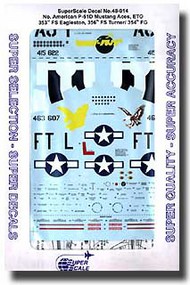 Super Scale Decals  1/48 P-51B/D Mustang Aces SSI480914