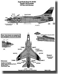  Super Scale Decals  1/48 Vought F-8J Crusader SSI480933