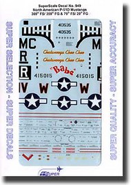  Super Scale Decals  1/48 North American P-51D Mustangs SSI480949