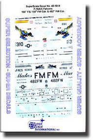  Super Scale Decals  1/48 F-16A/C Falcons 188th FS/150th FW Cdr. & 482nd FW Cdr. SSI481014
