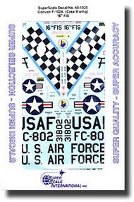  Super Scale Decals  1/48 Convair F-102A (Case X wing) SSI481028