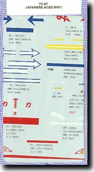  Super Scale Decals  1/72 MicroScale: Japanese Aces WW II SSI720067
