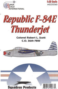  Super Scale Decals  1/32 Republic F-84E: s/n 49-2299, personal mount o SSI32260