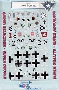  Super Scale Decals  1/48 Bf.109 Aces SSI480425