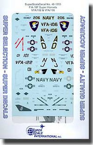  Super Scale Decals  1/48 F/A-18F Super Hornets VFA-102 & VFA-106 SSI481053