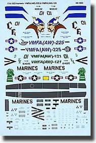 USMC F/A-18D Hornets, VMFA(AW)-225 #SSI481069