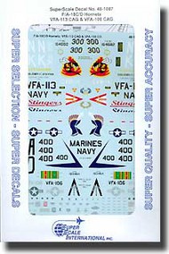 Super Scale Decals  1/48 F/A-18 C/D Hornets (VFA-113 CAG & VFA-106 CAG) SSI481087
