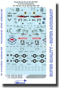  Super Scale Decals  1/48 P-47D Thunderbolt Bubble Top Thunderbolts 395th & 396th FS/368th FG SSI481121