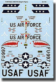  Super Scale Decals  1/48 F-86D Sabre 498th FIS (Gieger's Tigers) SSI481125