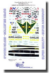  Super Scale Decals  1/48 F/A-18C Hornets VMFAT101 Cdr MAG II & VFA-105 CAG SSI481141