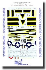  Super Scale Decals  1/48 P-51D Mustangs 115th TRS/23rd FG & 47th FS/15th FG CO SSI481145