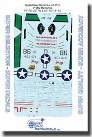  Super Scale Decals  1/48 P-51D Mustangs 76th FS/23rd FG and 45th FS/15th FG SSI481153