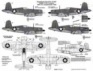 Vought F4U-1 Corsair USMC VMF-213 Guadalcanal 1943 (4) No 11 'Defab'; No 10 'Gus's Gopher'; No 20 'Eagle'; No 8 'Dangerous Dan'. all two tone scheme blue-grey/light gull grey #SSI72803