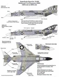 McDonnell F-4J USMC (2) 153818 WT/7 VMFA-232 ; 153855 AJ/203 VMFA-333 #SSI72822