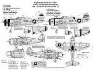 Super Scale Decals  1/72 Republic P-47D Thunderbolt 'Razorback' (2) 4227700/238 `Bushmasters' 78FS/15FG 7th Air Force; 4228066/164 `Bushmasters' 47FS/15FG 7th Air Force. Both Defense of Hawaiian Islands SSI72831