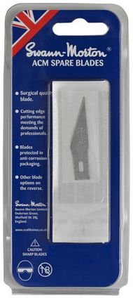  Swann Morton  NoScale No.2 Blade to fit SM9106 No.2 and SM9107 no.5 handle in pack of 5 blades. SM9122