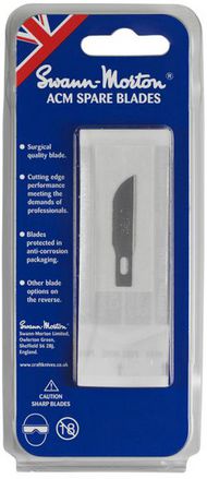  Swann Morton  NoScale No.7 Blade to fit SM9105 No.1 handle in pack of 5 blades. SM9127