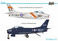 North-American FJ-2 Fury with Markings for U.S. Navy and Marines #SRT72138