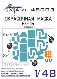 Yakovlev Yak-1B canopy and wheel paint mask #SXA48003