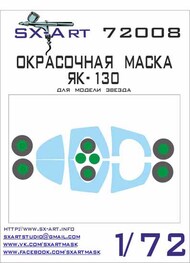  SX-Art  1/72 Yakovlev Yak-130 canopy and wheel paint mask SXA72008