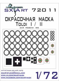 Paint mask for wheels and national insignia Toldi I / II Hungarian light tank #SXA72011