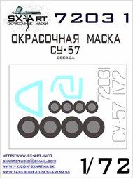  SX-Art  1/72 Sukhoi Su-57 Frazor (Felon) canopy and wheel paint mask SXA72031