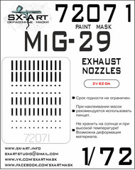  SX-Art  1/72 Mikoyan MiG-29 exhaust nozzles Masks SXA72071