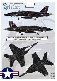  Syhart Decal  1/144 Boeing F/A-18F Super Hornet 166673 'Vandy One' VX-9 - US Navy 2023 Since the 1950s SY144146