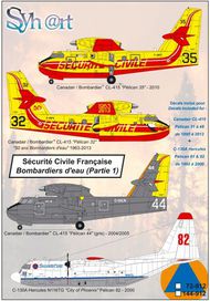  Syhart Decal  1/144 Securite Civile Francaise (Part 1) CL-415 + Lockheed C-130A Hercules SY144912