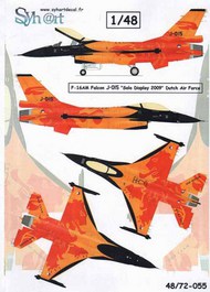 Syhart Decals 1/72 F-16AM FALCON SOLO DISPLAY 2015 "BLIZZARD" Belgian Air Force 