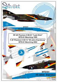  Syhart Decal  1/48 McDonnell F-4F + RF-4E Phantom II '45Y WTD-61' 2002 + 'Last Klick' 1995 SY48076