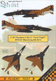  Syhart Decal  1/48 McDonnell F-4F Phantom II 38+13 (Last Flight WTD-61 Manching 2013 SY48078