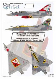  Syhart Decal  1/48 Dassault Mirage 2000-5F 57 188-ET '70 years SY48108