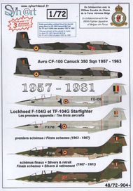 Avro-Canada CF-100 Canuck & Lockheed TF-104G/F-104G Starfighter 350Sqn - Belgian Air Force #SY48904