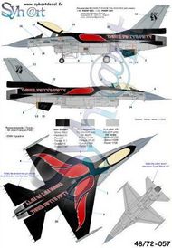  Syhart Decal  1/72 General-Dynamics F-16A Falcon FA-50 'Three Fifty's Fifty' 50 Ans 350Sqn 1992 SY72057