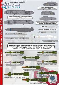  Syhart Decal  1/72 Armements Dassault Rafale B/C/M Note: SY72916