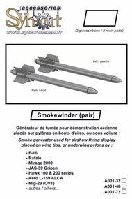  Syhart Decal  1/32 Smokewinder. 1x pair- resin) Smoke pod for demonstrators SYA001-32