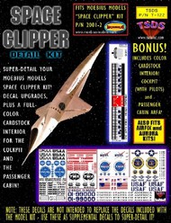 Space Clipper Orion Decal Set & Color Fold-Up Interior for MOE* #TDS122