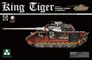 WWII German King Tiger Sd.Kfz.182 Porsche Turret Heavy Tank w/Zimmerit & Interior #TAO2046