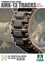 French AMX13 Light Tank Tracks w/Rubber for TAM & HLR #TAO2061