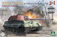 WWII German King Tiger SdKfz 182 Porsche Turret Heavy Tank w/105mm KwK 46L/68 Gun (2 in 1) - Pre-Order Item TAO2178